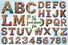 Leopard Alphabet Clipart Bundle - CraftNest - Digital Crafting and Art