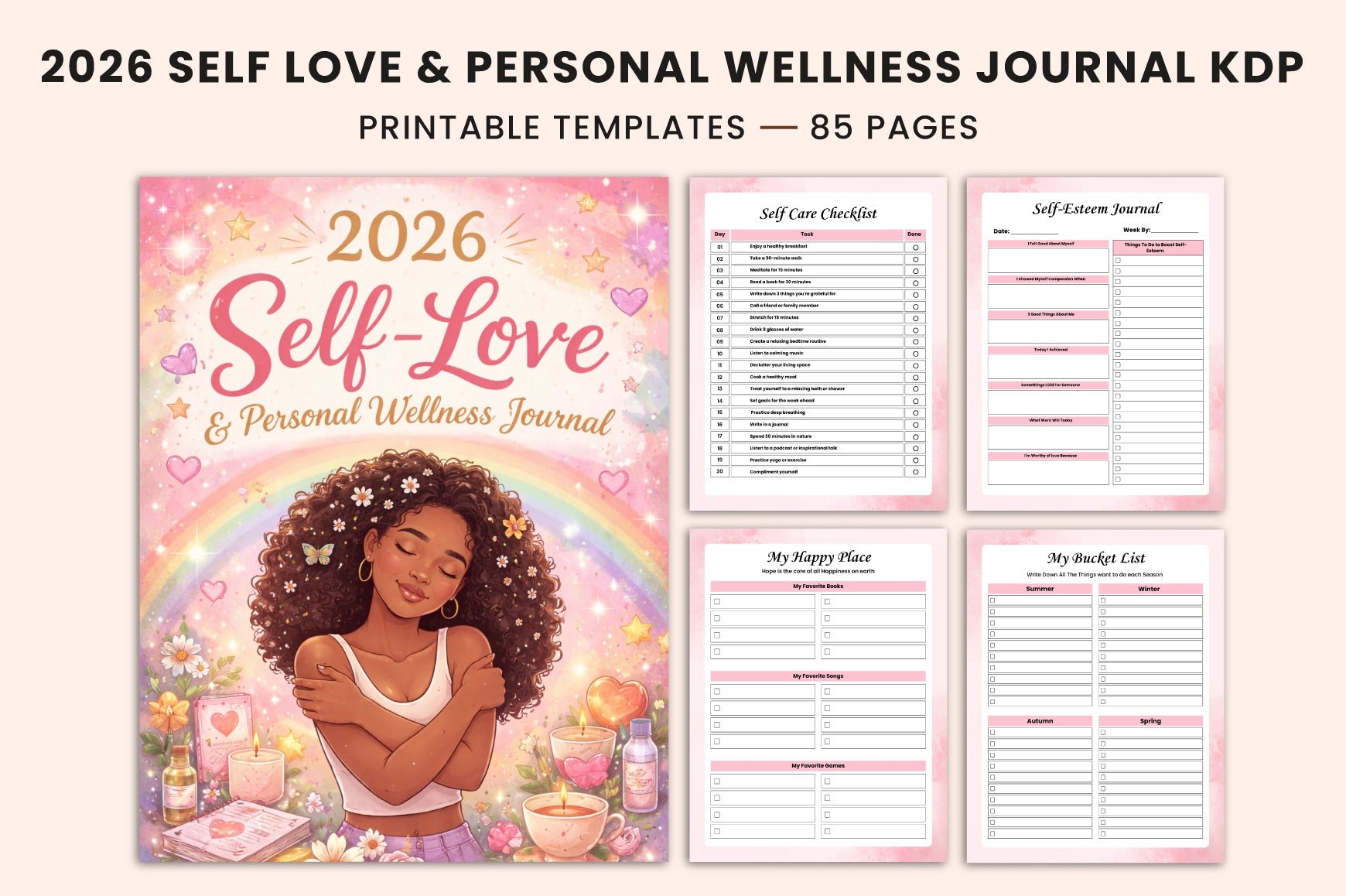 Self Love Personal Wellness Journal