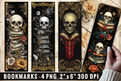 Halloween Skull Books Roses Clipart Bundle - CraftNest - Digital Crafting and Art