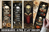 Halloween Skull Books Roses Clipart Bundle