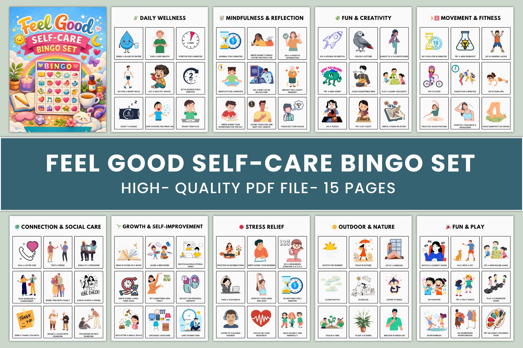 Feel Good Self Care Bingo Book