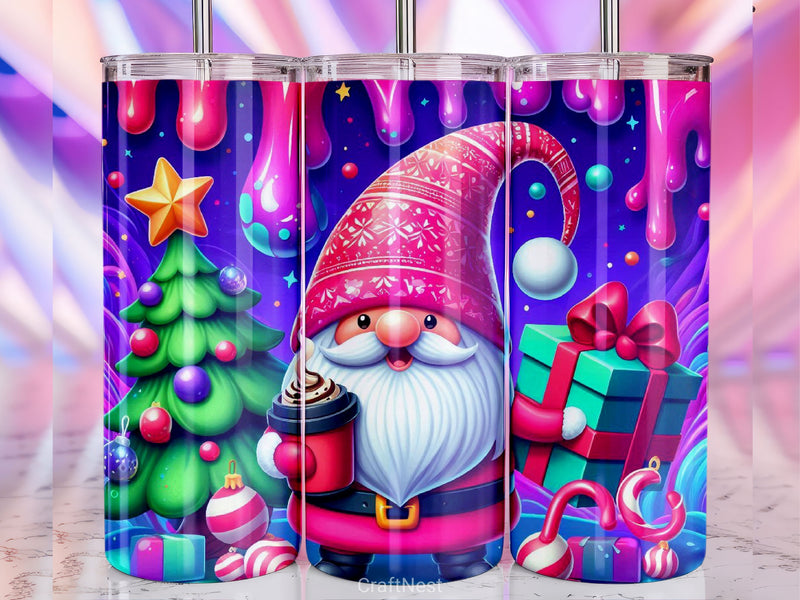 Christmas Gnome Tumbler Wrap Bundle 9 - CraftNest - Digital Crafting and Art