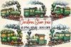Christmas Vintage Train Clipart Bundle