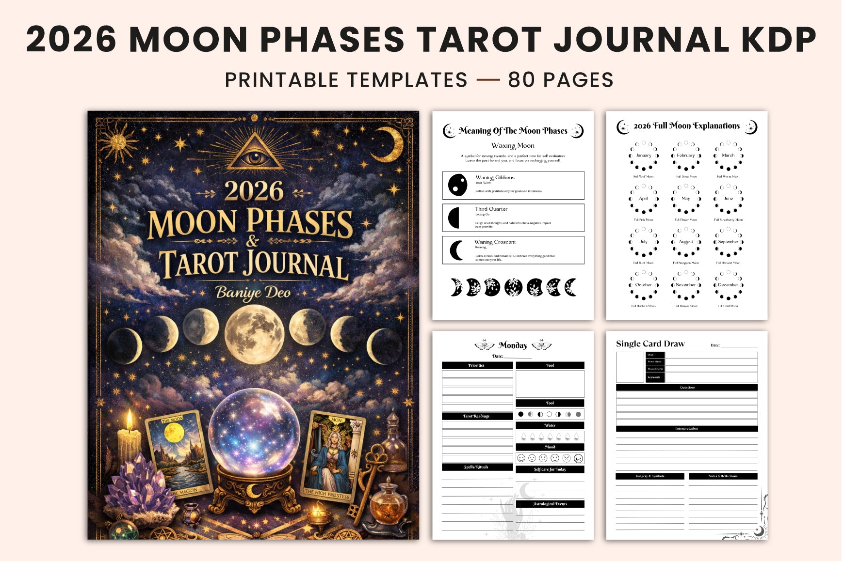 Moon Phases Tarot Journal