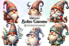 Boho Gnome Clipart Bundle - CraftNest - Digital Crafting and Art