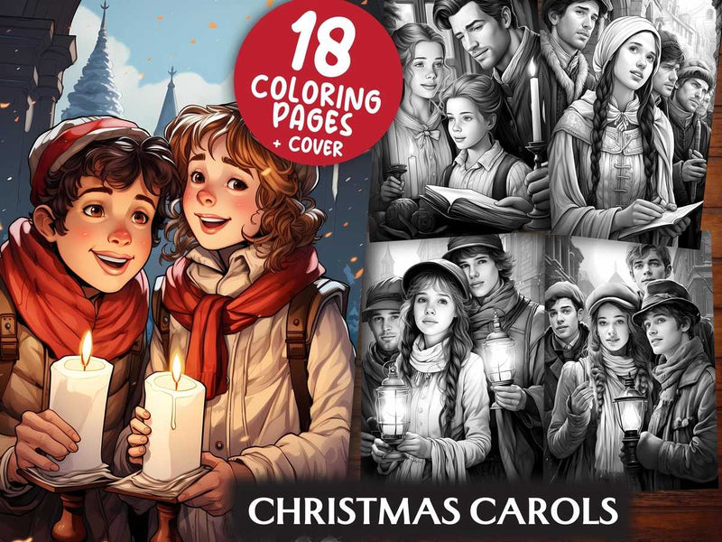 Christmas Carols Coloring Books - CraftNest