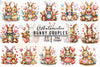 Watercolour Bunny Couples Clipart Bundle