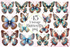 Vintage Butterfly Clipart Bundle 3