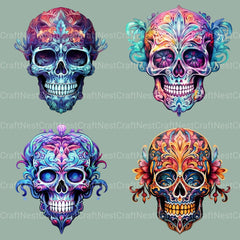 Skulls Ornamental Clipart Bundle - CraftNest - Digital Crafting and Art