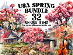 USA Spring Clipart - CraftNest