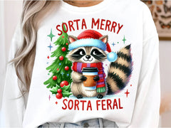 Raccoon Christmas Sorta Merry Clipart Bundle - CraftNest - Digital Crafting and Art