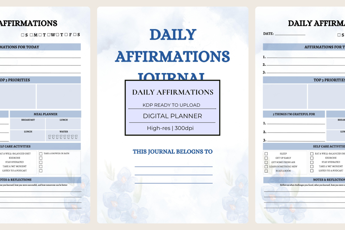 Daily Affirmations Journal KDP Planner