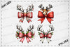 Christmas Reindeer Bow Clipart Bundle 3