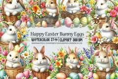 Happy Easter Bunny Clipart Bundle - CraftNest - Digital Crafting and Art