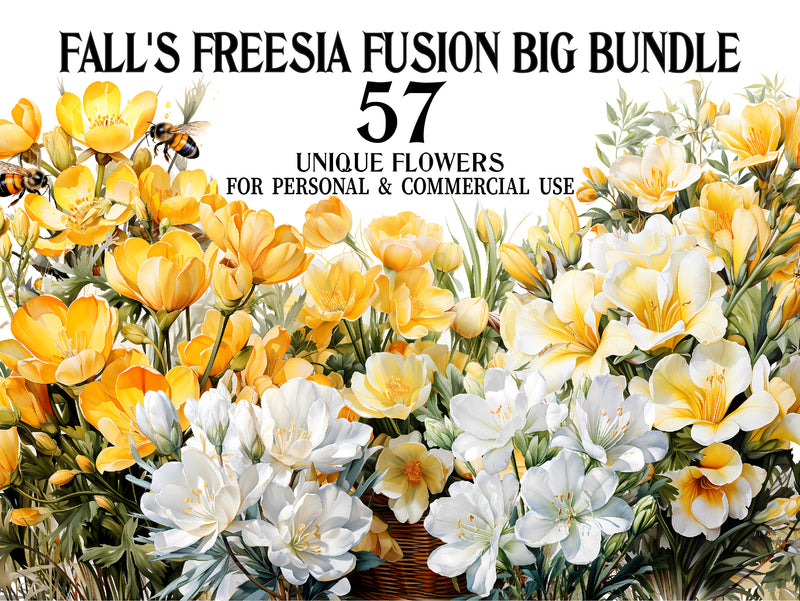 Fall Freesia Fusion Clipart - CraftNest