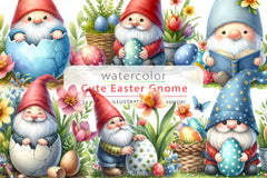 Cute Easter Gnome Clipart Bundle - CraftNest - Digital Crafting and Art