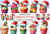 Christmas Cupcakes Clipart Bundle