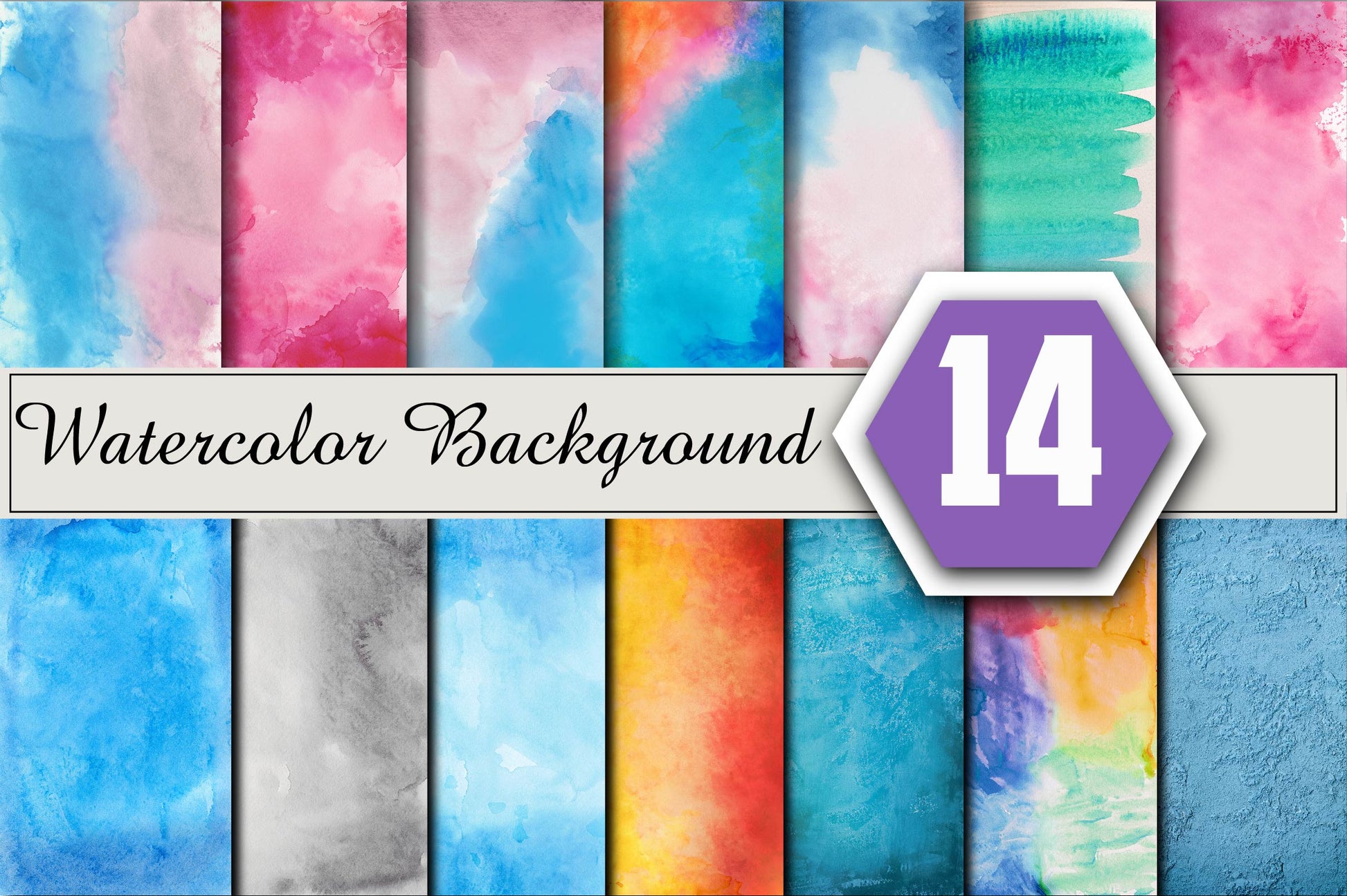 Watercolor Background Bundle - CraftNest - Digital Crafting and Art