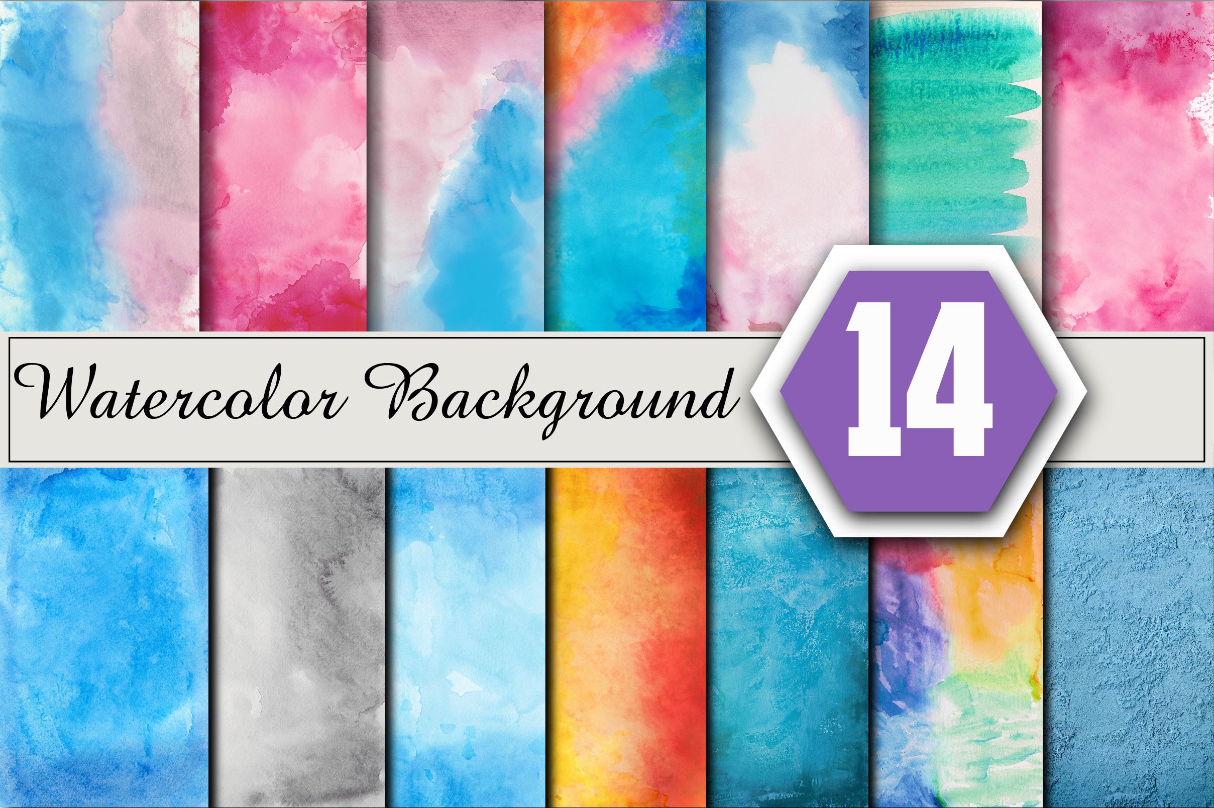 Watercolor Background Bundle - CraftNest - Digital Crafting and Art