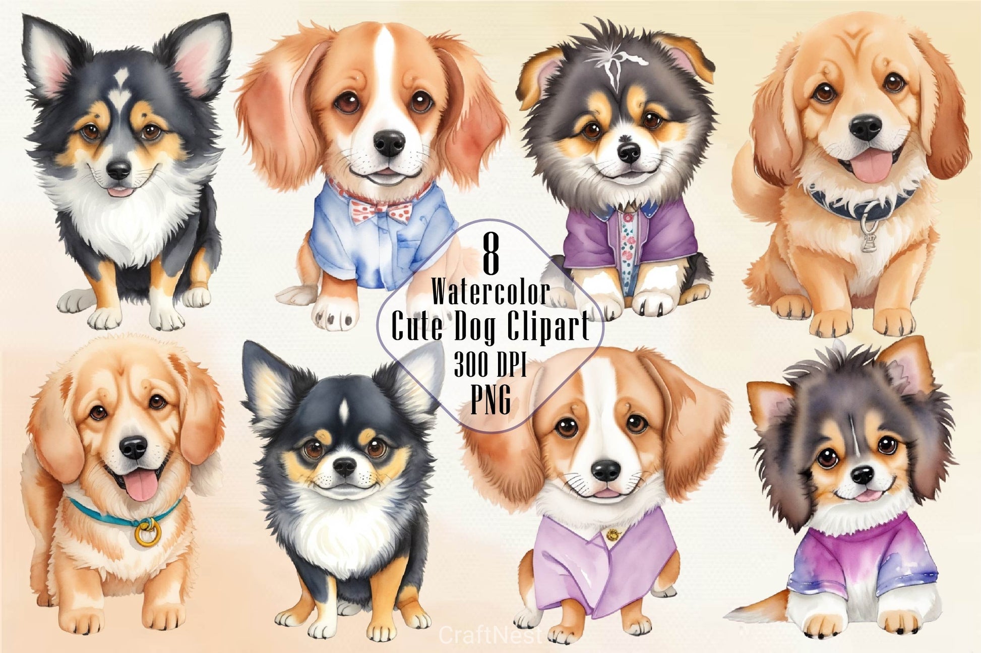 Cute Dog Clipart Bundle 2 - CraftNest - Digital Crafting and Art
