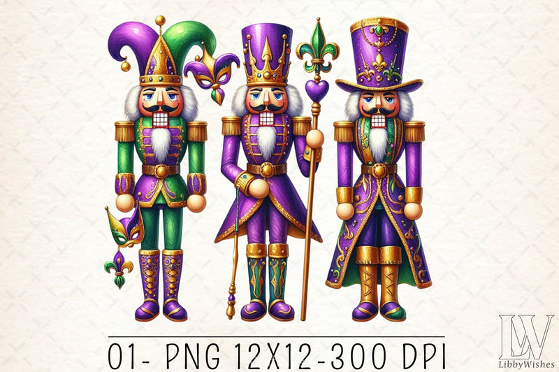 Nutcracker Mardi Gras Clipart Bundle 4 - CraftNest - Digital Crafting and Art
