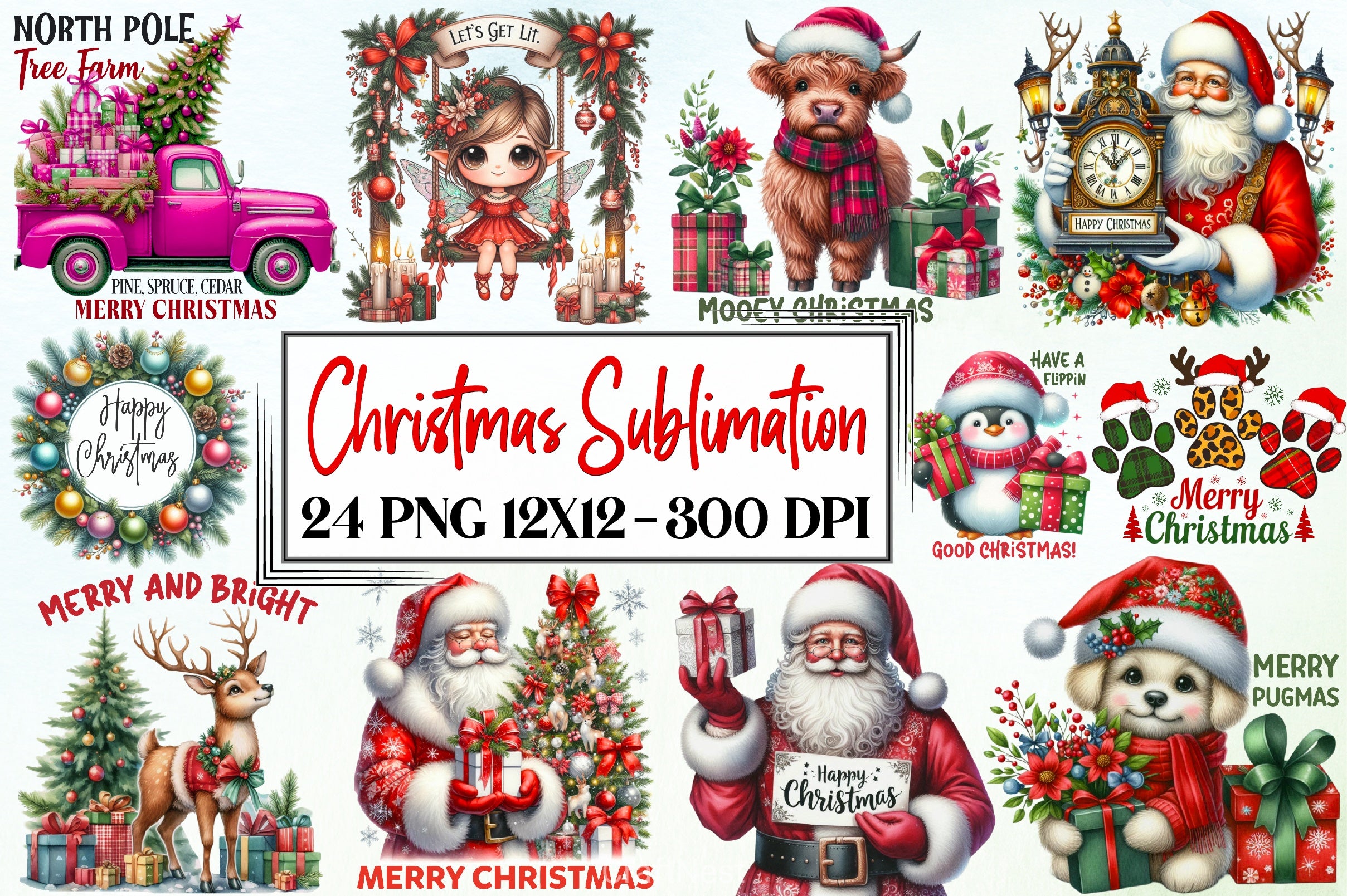 Christmas Clipart Bundle 4 - CraftNest - Digital Crafting and Art