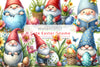 Cute Easter Gnome Clipart Bundle