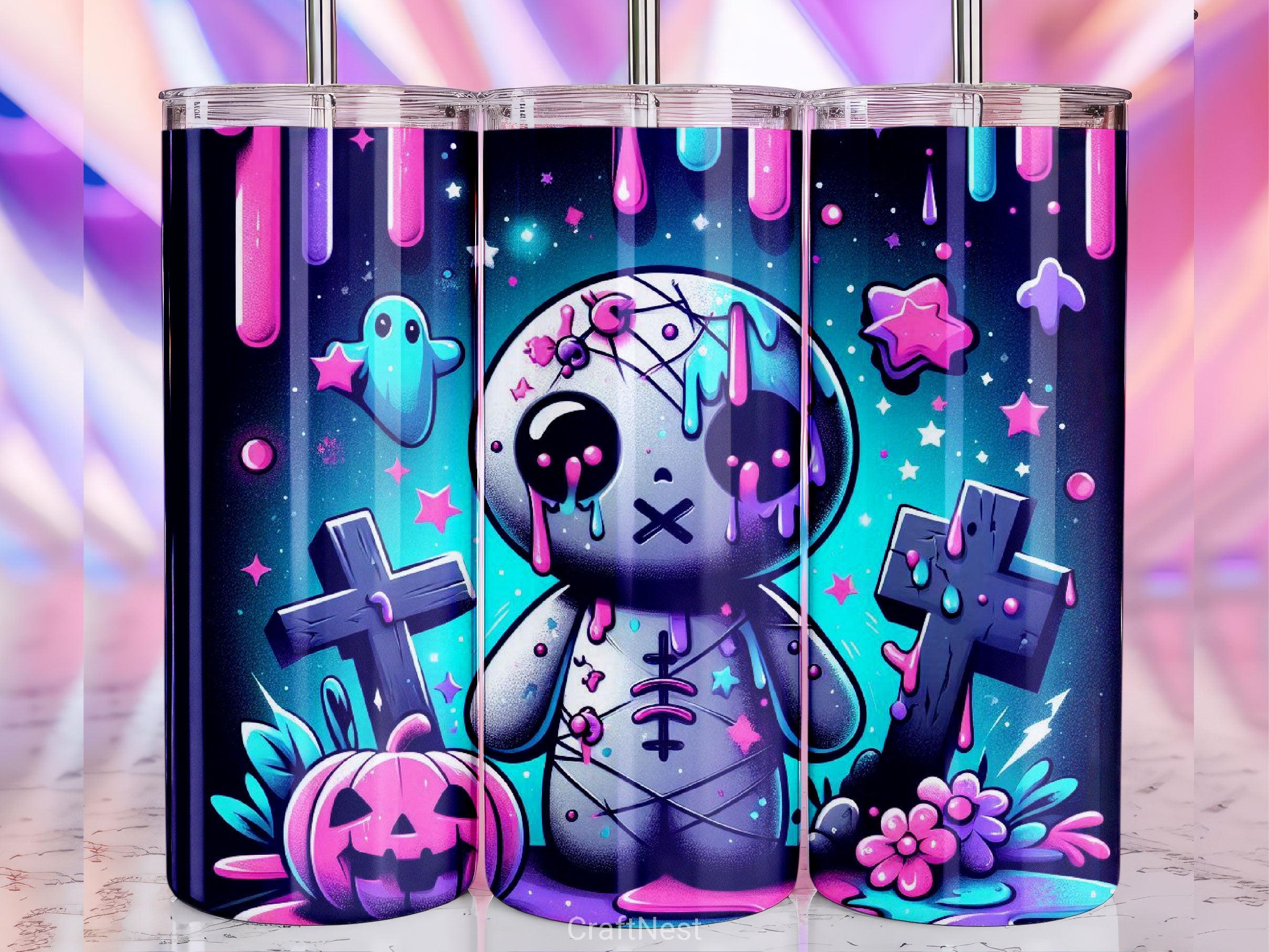 Halloween Voodoo Doll Tumbler Wrap Bundle 5 - CraftNest - Digital Crafting and Art