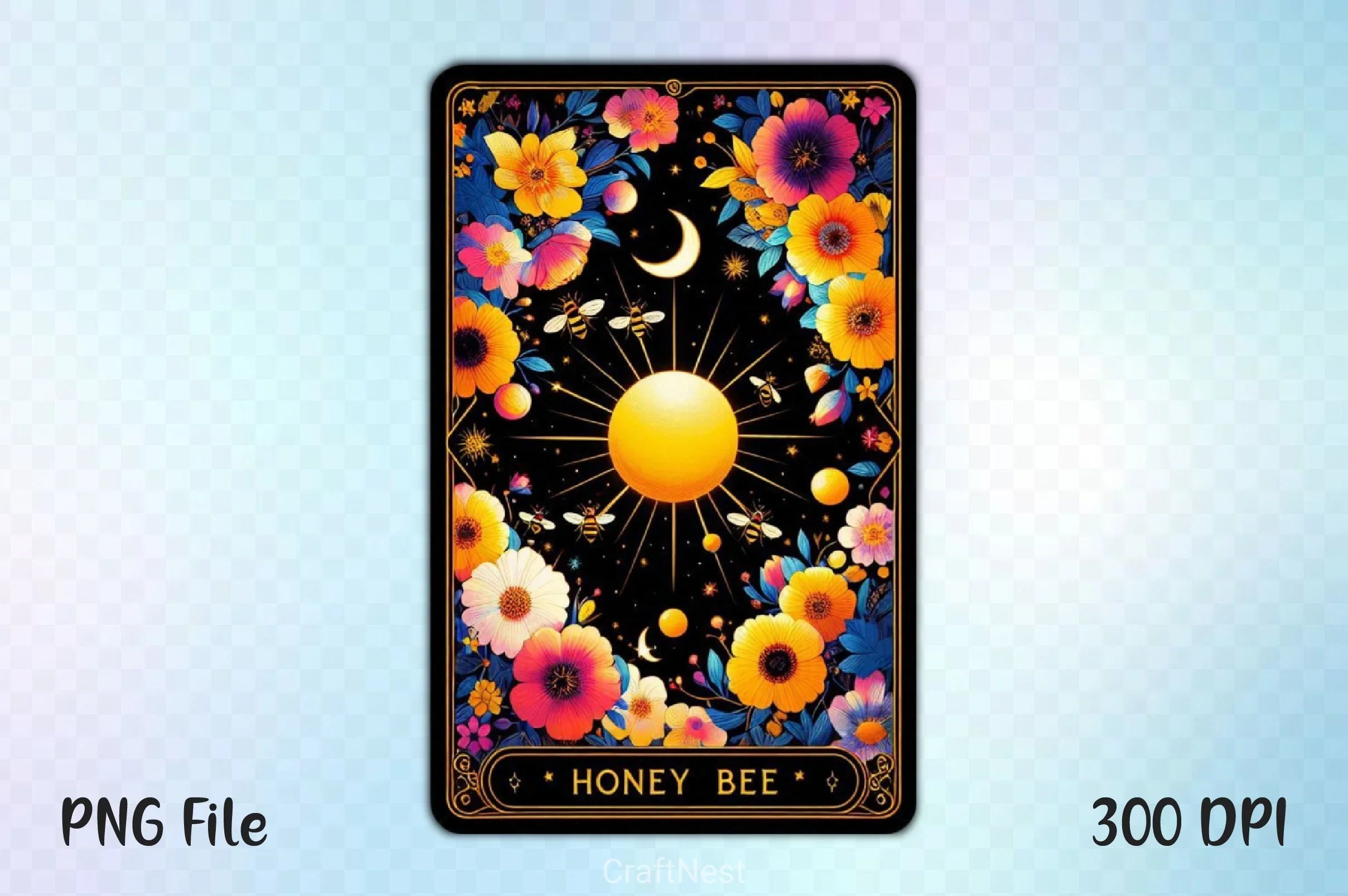 Honey Bee Tarot Card Clipart Bundle 22 - CraftNest - Digital Crafting and Art