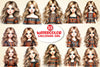 Caucasian Girl Clipart Bundle