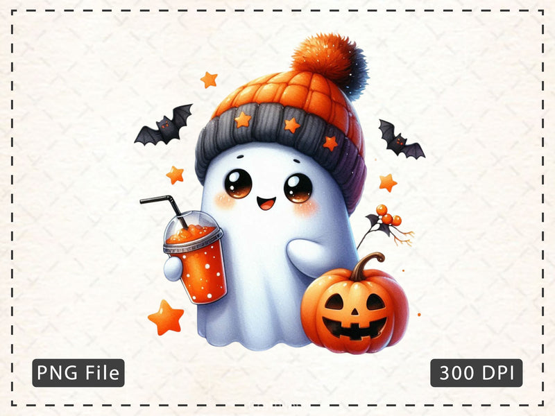 Cute Ghost Cute Halloween Clipart Bundle 19 - CraftNest - Digital Crafting and Art