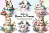 Bunny Teacup Clipart Bundle