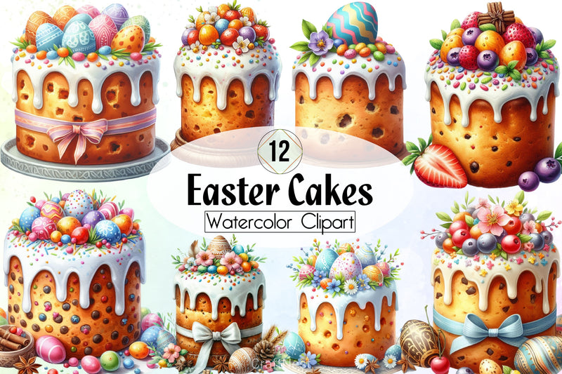 Easter Cakes Clipart Bundle - CraftNest - Digital Crafting and Art