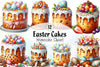 Easter Cakes Clipart Bundle