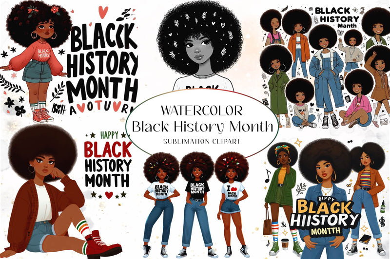 Black History Month Clipart Bundle 1 - CraftNest - Digital Crafting and Art