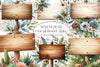 Floral Wood Signs Clipart Bundle