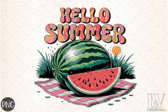 Hello Summer Watermelon Clipart Bundle 5 - CraftNest - Digital Crafting and Art