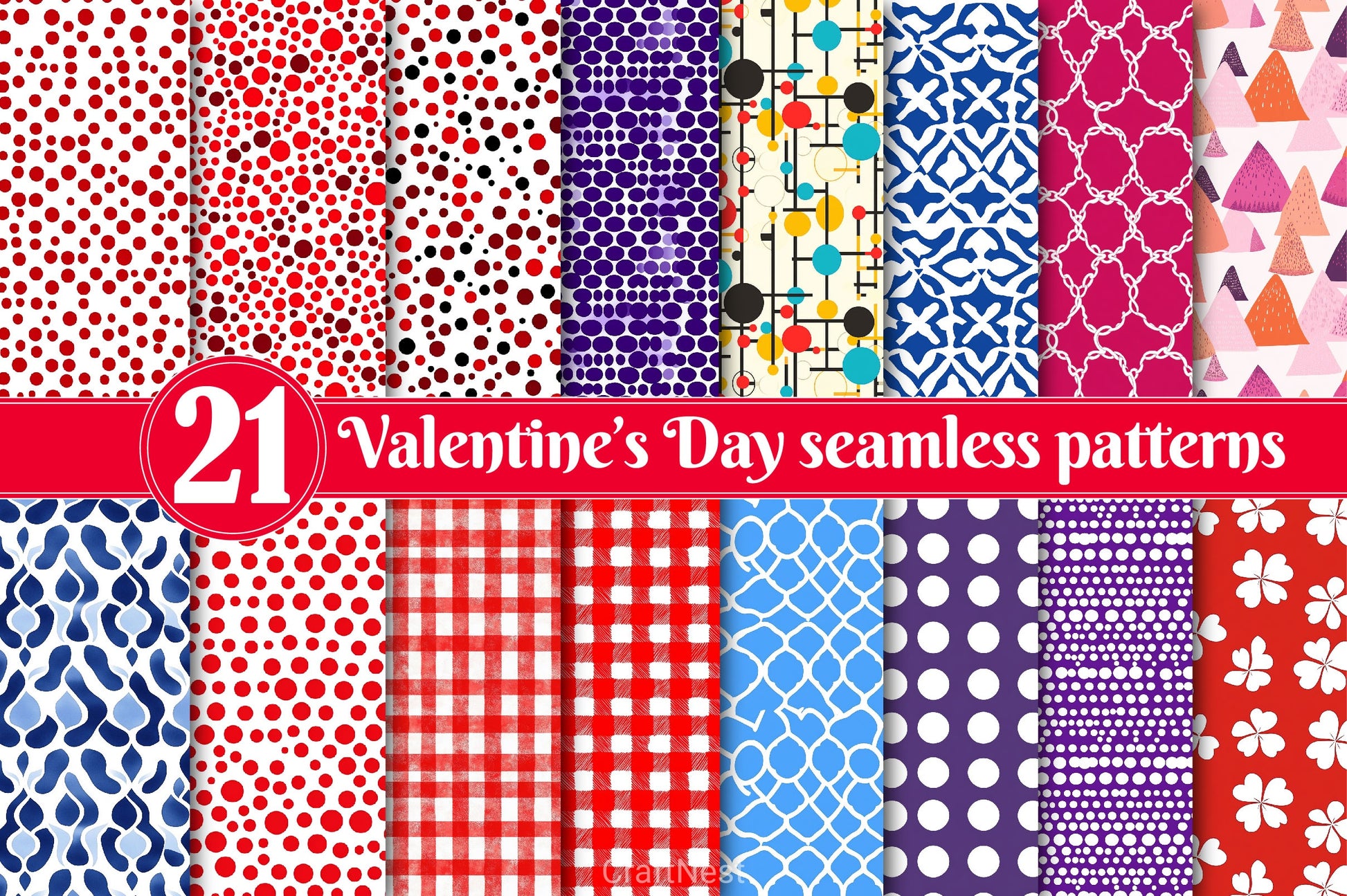 Valentine Digital Papers - CraftNest - Digital Crafting and Art