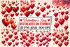 Valentine Red Hearts Clipart Bundle