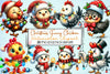 Christmas Chicken Clipart Bundle 2