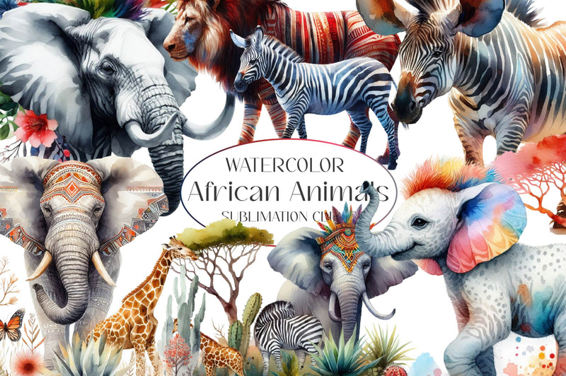 African Animals Clipart Bundle - CraftNest - Digital Crafting and Art