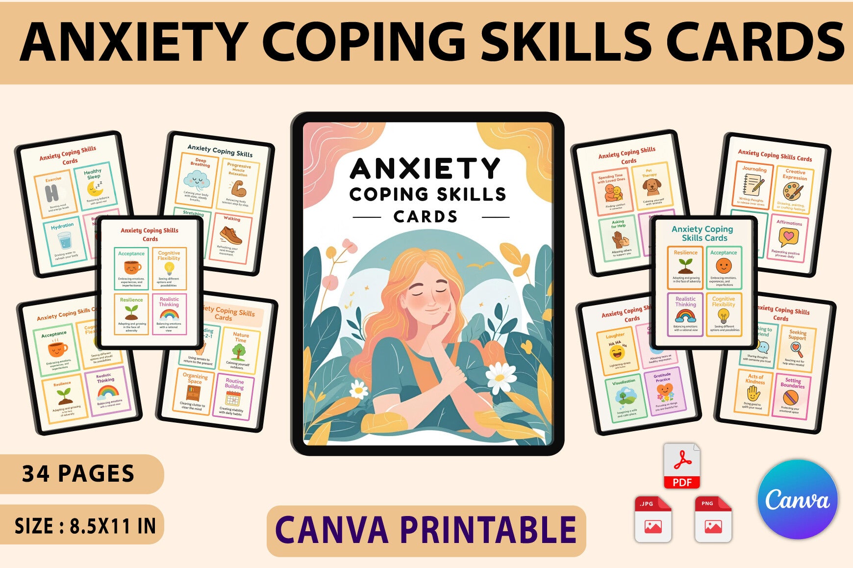Anxiety Coping Skills Cards