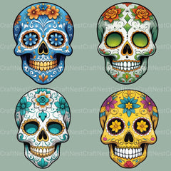 Sugar Skulls Clipart Bundle - CraftNest - Digital Crafting and Art
