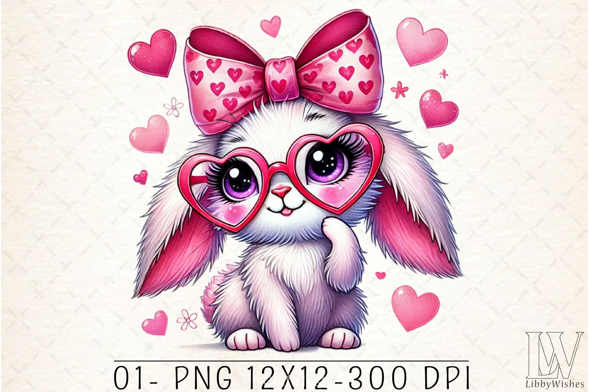 Valentine's Bunny Clipart Bundle 1 - CraftNest - Digital Crafting and Art