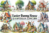 Easter Bunny House Clipart Bundle 2