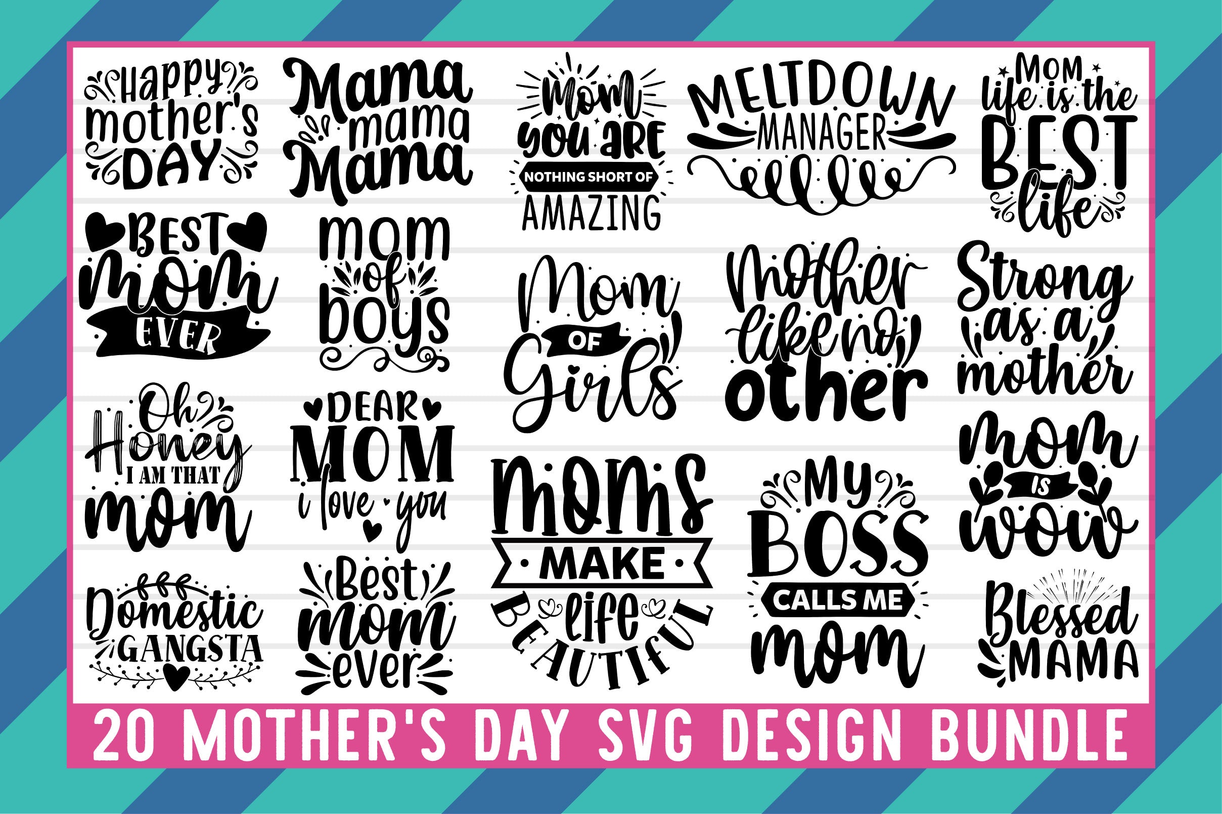 Mother's Day SVG Bundle 6 - CraftNest - Digital Crafting and Art