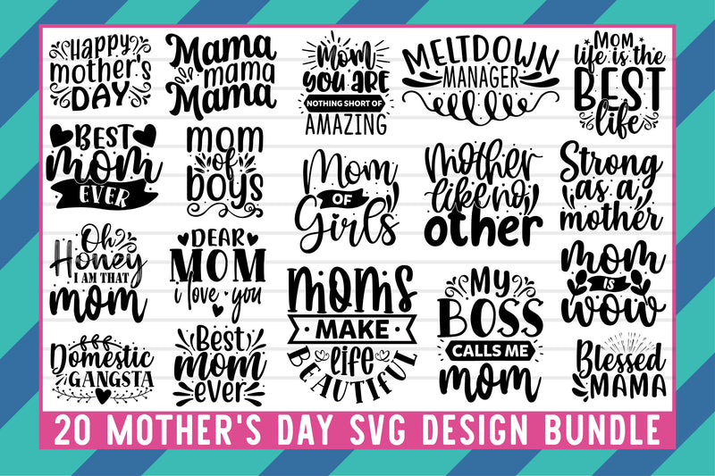 Mother's Day SVG Bundle 6 - CraftNest - Digital Crafting and Art