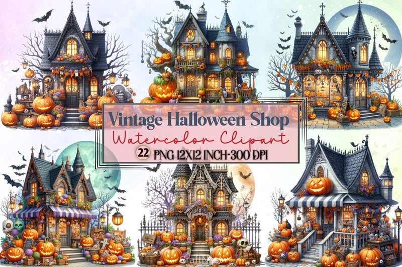 Vintage Halloween Clipart Bundle 9 - CraftNest - Digital Crafting and Art