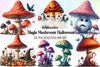 Magic Mushroom Halloween Clipart Bundle