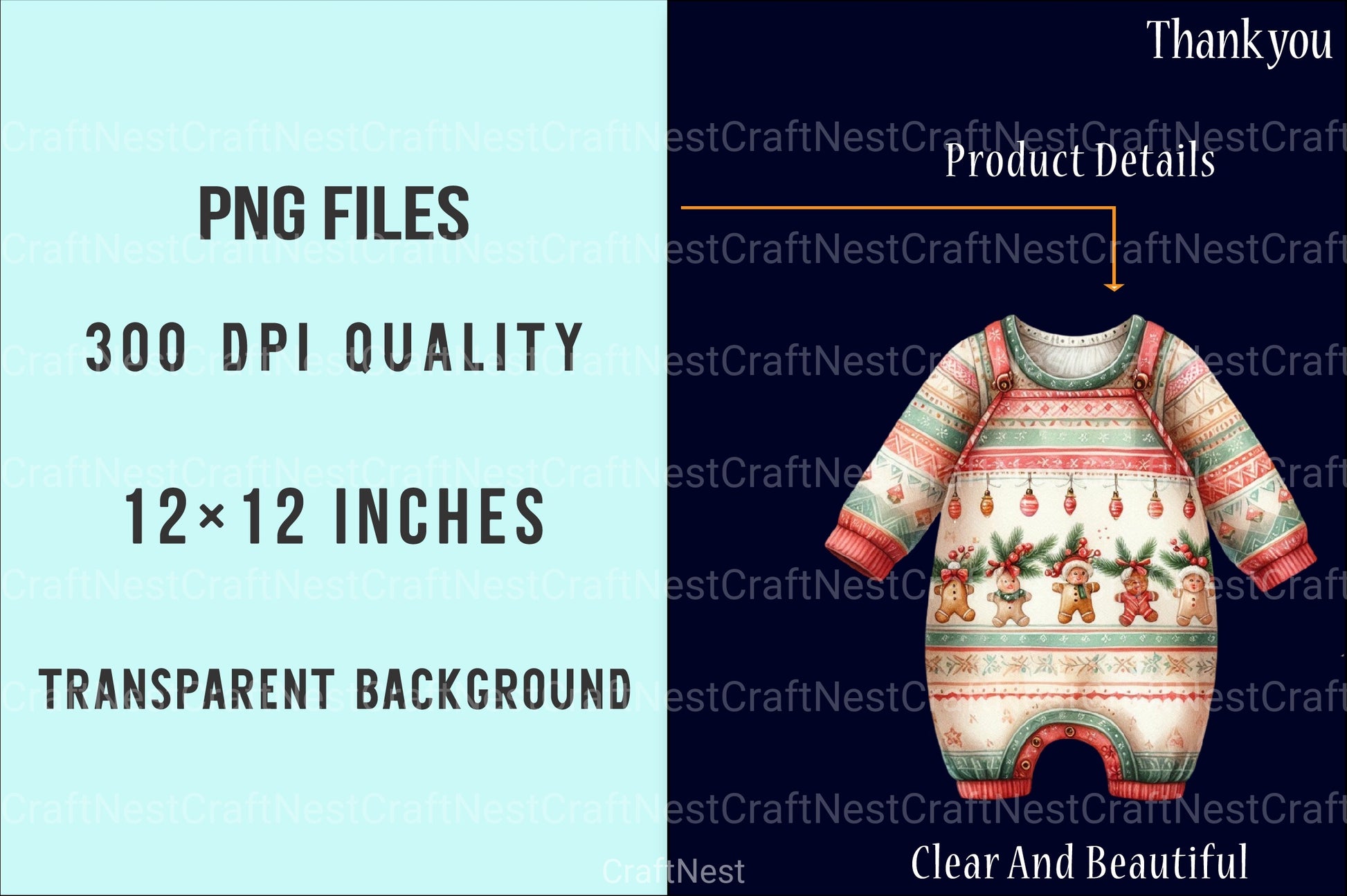 Christmas Baby Shower Clipart Bundle - CraftNest - Digital Crafting and Art